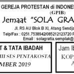 Warta Jemaat Minggu, 17 November 2019