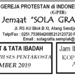 Warta Jemaat Minggu, 24 November 2019