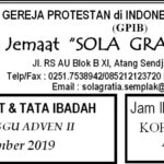 Warta Jemaat Minggu, 15 Desember 2019