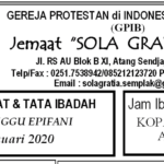 Warta Jemaat Minggu, 12 Januari 2020