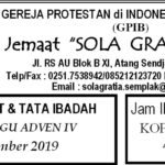 Warta Jemaat Minggu, 22 Desember 2019
