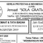 Warta Jemaat Minggu, 25 Agustus 2019