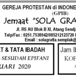 Warta Jemaat Minggu, 09 Februari 2020