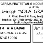 Warta Jemaat Minggu, 23 Februari 2020