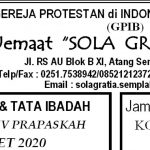 Warta Jemaat Minggu, 15 Maret 2020
