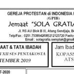 Warta Jemaat Minggu, 01 September 2019