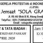 Warta jemaat Minggu, 19 April 2020