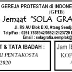 Warta Jemaat Minggu, 31 Mei 2020