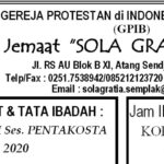 Warta Jemaat Minggu, 12 juli 2020