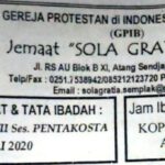 Warta Jemaat Minggu, 19 Juli 2020