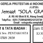Warta Jemaat Minggu, 02 Agustus 2020