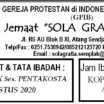 Warta Jemaat Minggu, 09 Agustus 2020