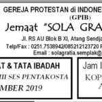 Warta Jemaat Minggu, 08 September 2019