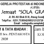 Warta Jemaat Minggu, 26 Juli 2020