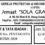Warta Jemaat Minggu, 23 Agustus 2020