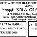 Warta Jemaat Minggu 27 September 2020