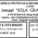 Warta Jemaat Minggu 18 Oktober 2020
