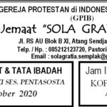 Warta Jemaat Minggu, 25 Oktober 2020