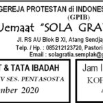Warta Jemaat Minggu, 15 November 2020