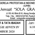 Warta Jemaat Minggu, 20 Desember 2020