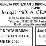 Warta Jemaat Minggu 27 Desember 2020