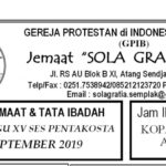 Warta Jemaat 22 September 2019