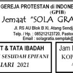 Warta Jemaat Minggu, 17 Januari 2021