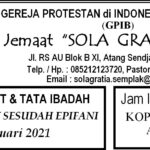 Warta Jemaat Minggu, 07 Februari 2021