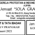 Warta Jemaat Minggu, 28 Februari 2021
