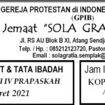 Warta Jemaat Minggu, 07 Maret 2021