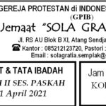 Warta Jemaat Minggu, 11 April 2021