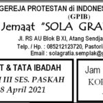 Warta Jemaat Minggu, 18 April 2021