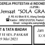 Warta Jemaat Minggu, 09 Mei 2021
