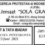 Warta Jemaat Minggu, 13 Juni 2021