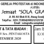 Warta Jemaat Minggu, 13 September 2020