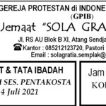 Warta Jemaat, Minggu 04 Juli 2021