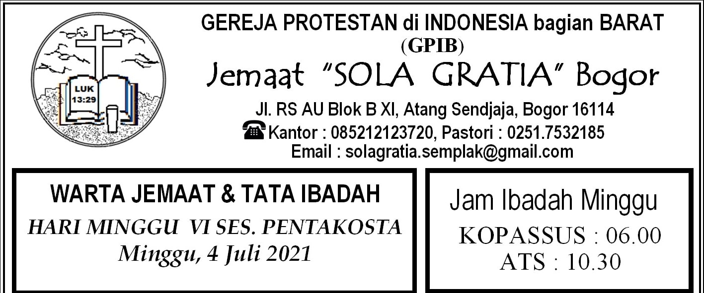 Read more about the article Warta Jemaat, Minggu 04 Juli 2021