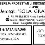 Warta Jemaat, Minggu 01 Agustus 2021